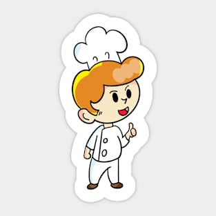 chef cartoon character  drawing design Sticker